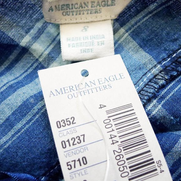 NEW Patchwork/Plaid Halter Tie Neck Tank Top Sz 8 - Picture 4 of 6